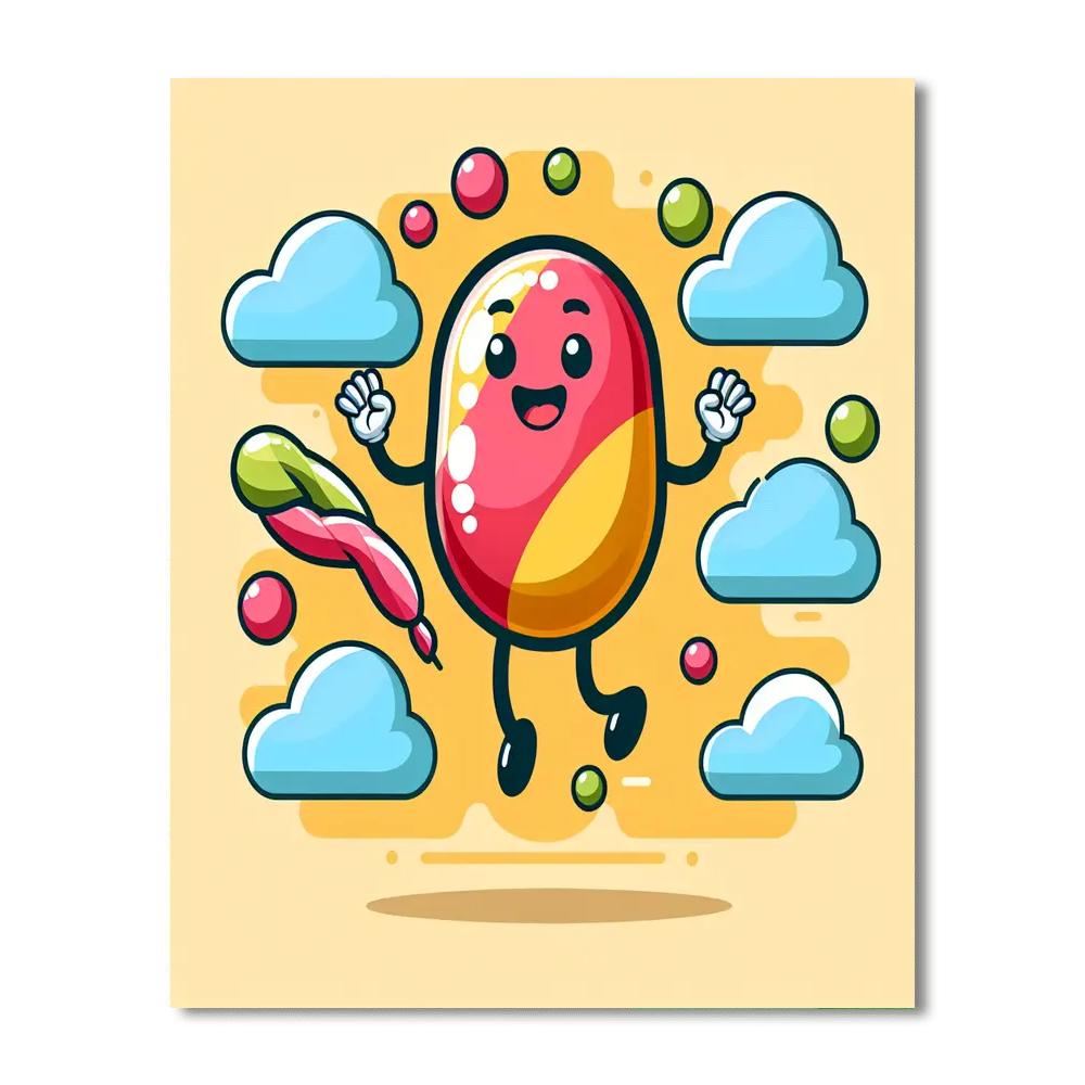 Jumping Jellybean DIY Paint By Numbers