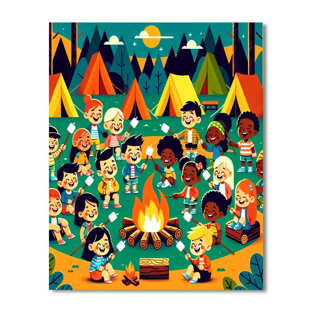 Joyful Camping Adventures Paint By Numbers