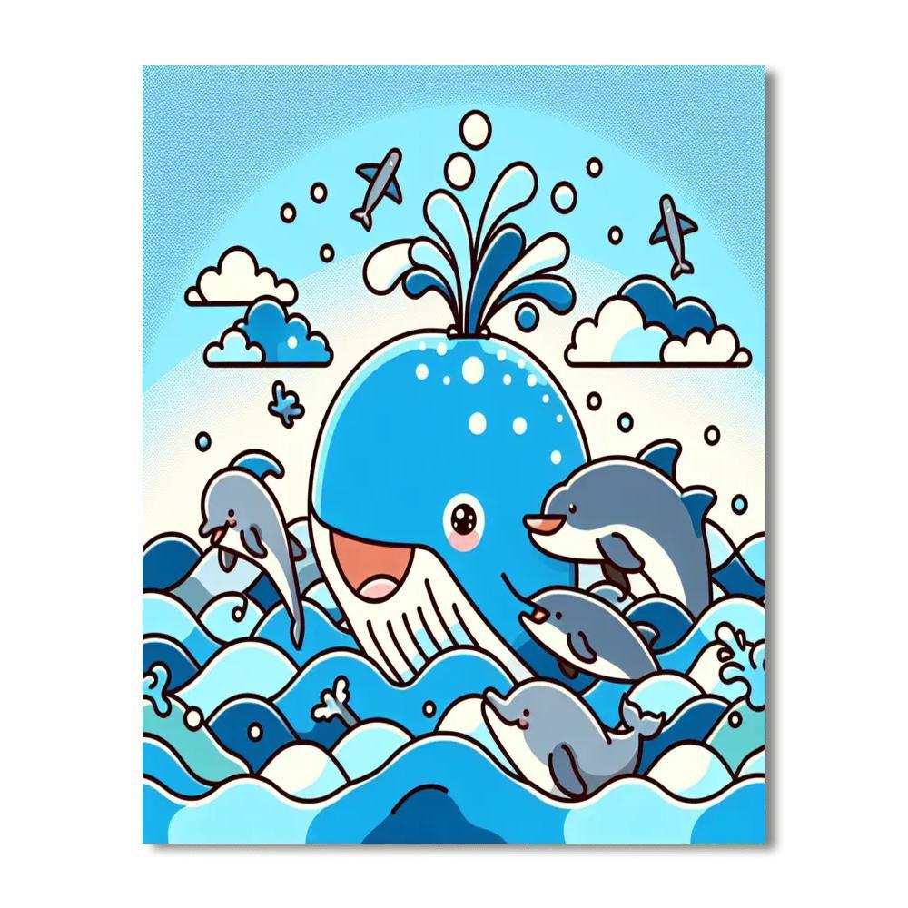 Whale Watching Fun Painting Number Kit
