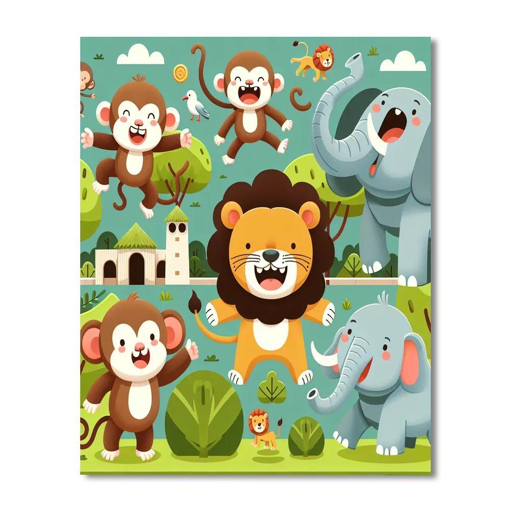 Joyful Zoo Paint By Numbers Kits