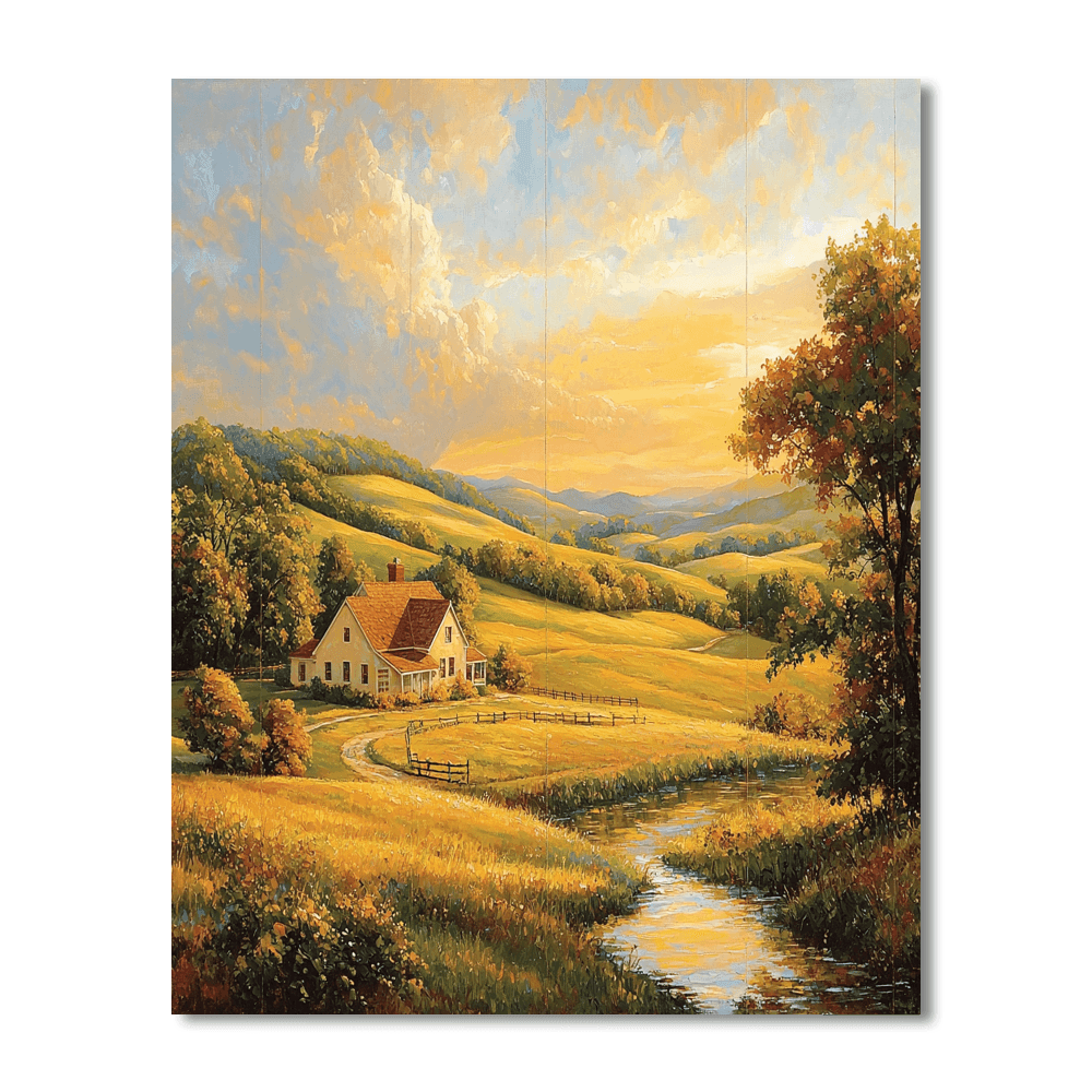 Thomas Kinkade Inspired Rustic Charms  Paint By Numbers Art