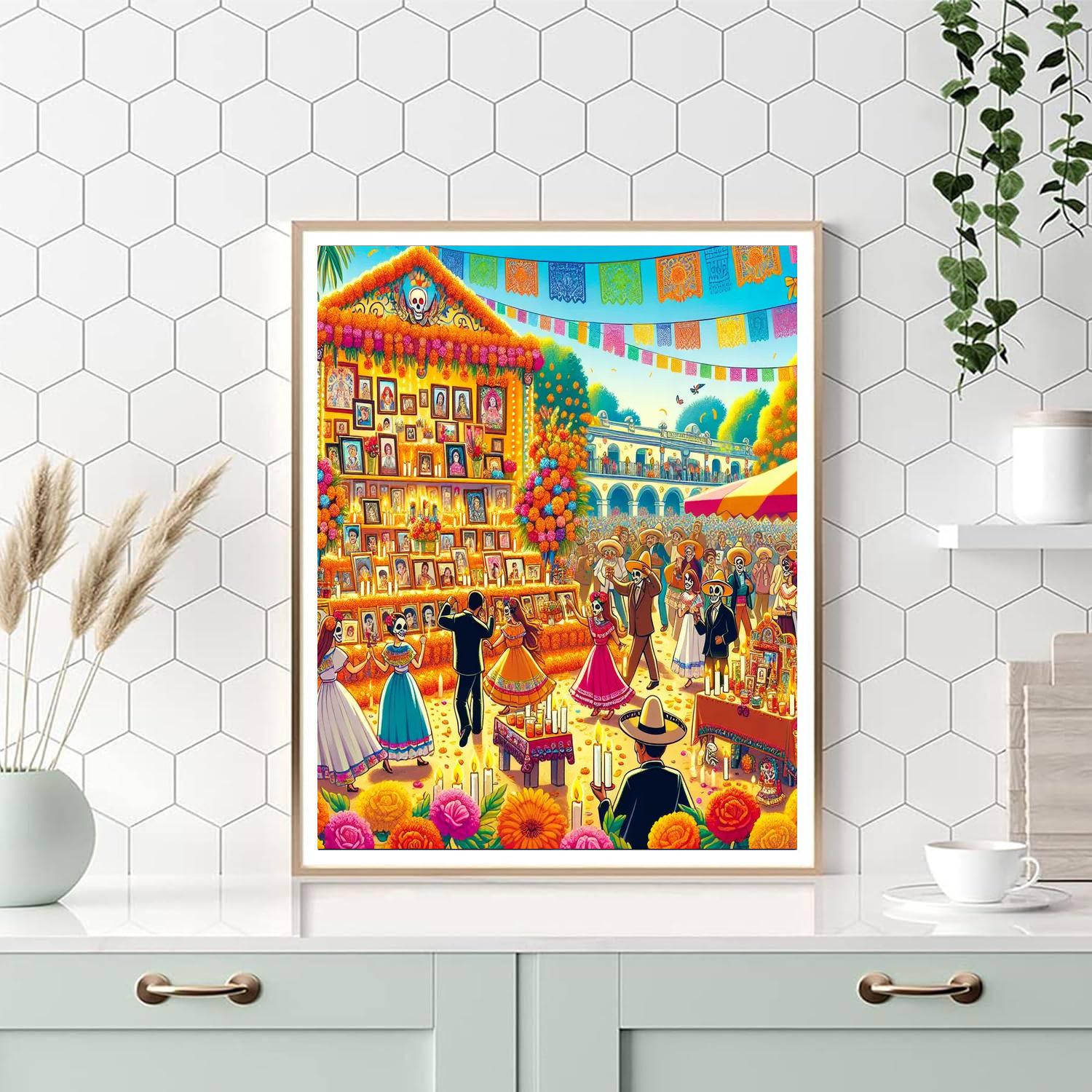 La Fiesta De Los Muertos - Mexico Paint By Color
