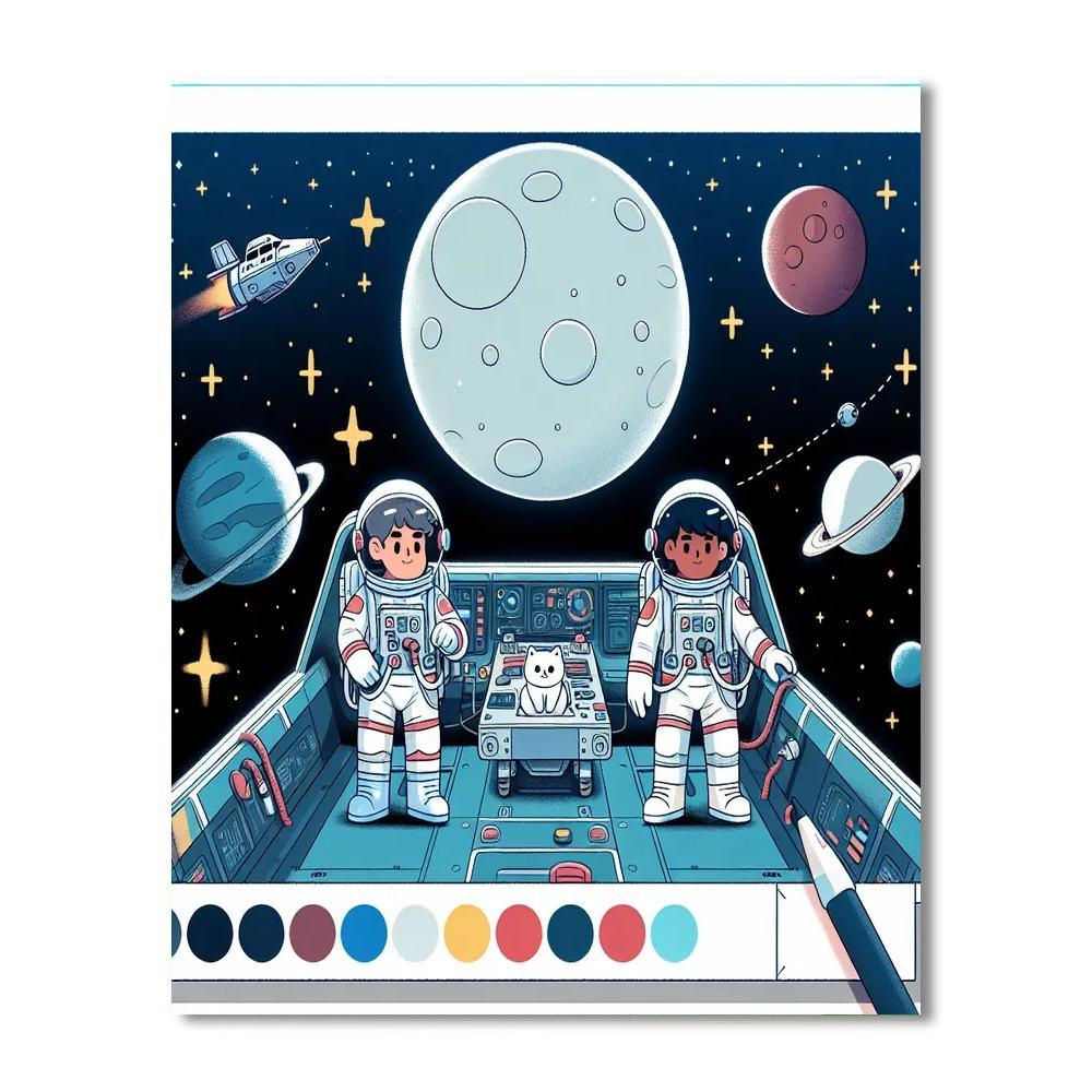 Space Rescue Adventure Painting By Numbers Kit
