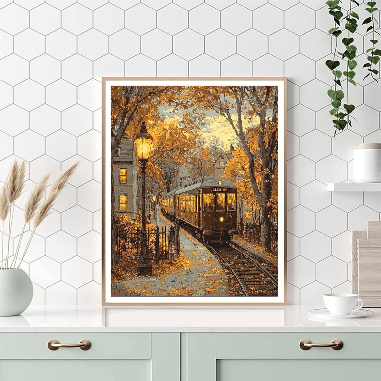 J.C. Leyendecker Inspired Nostalgic Vintage Railway  Paint By Numbers Kits