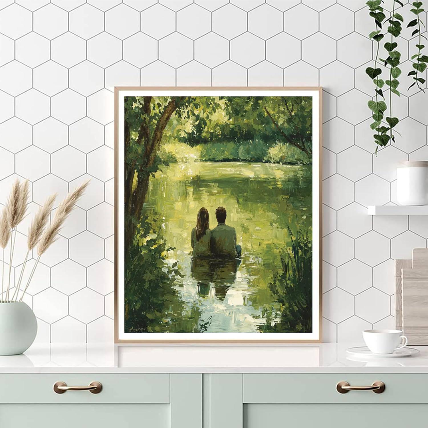 Reflective Pond Daydreams DIY Paint By Numbers