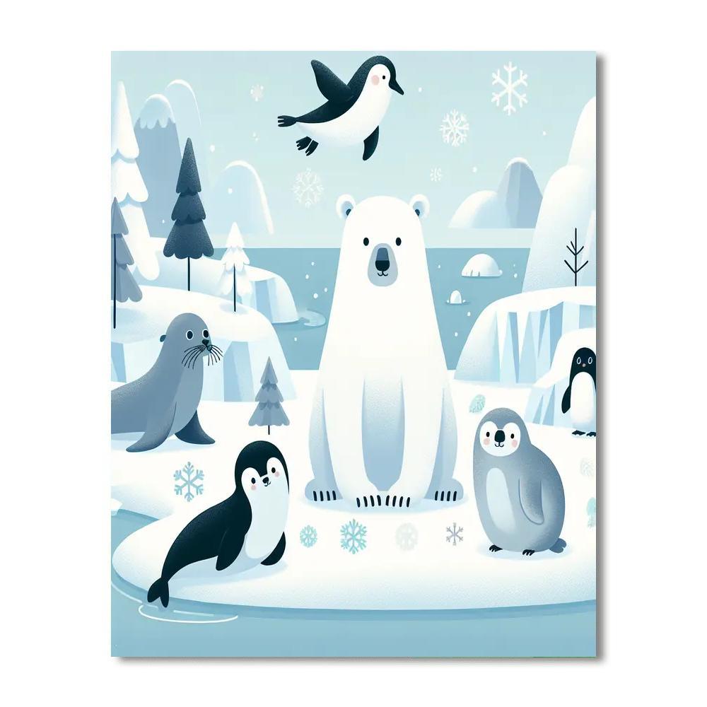Peaceful Polar Paradise Paint By Color