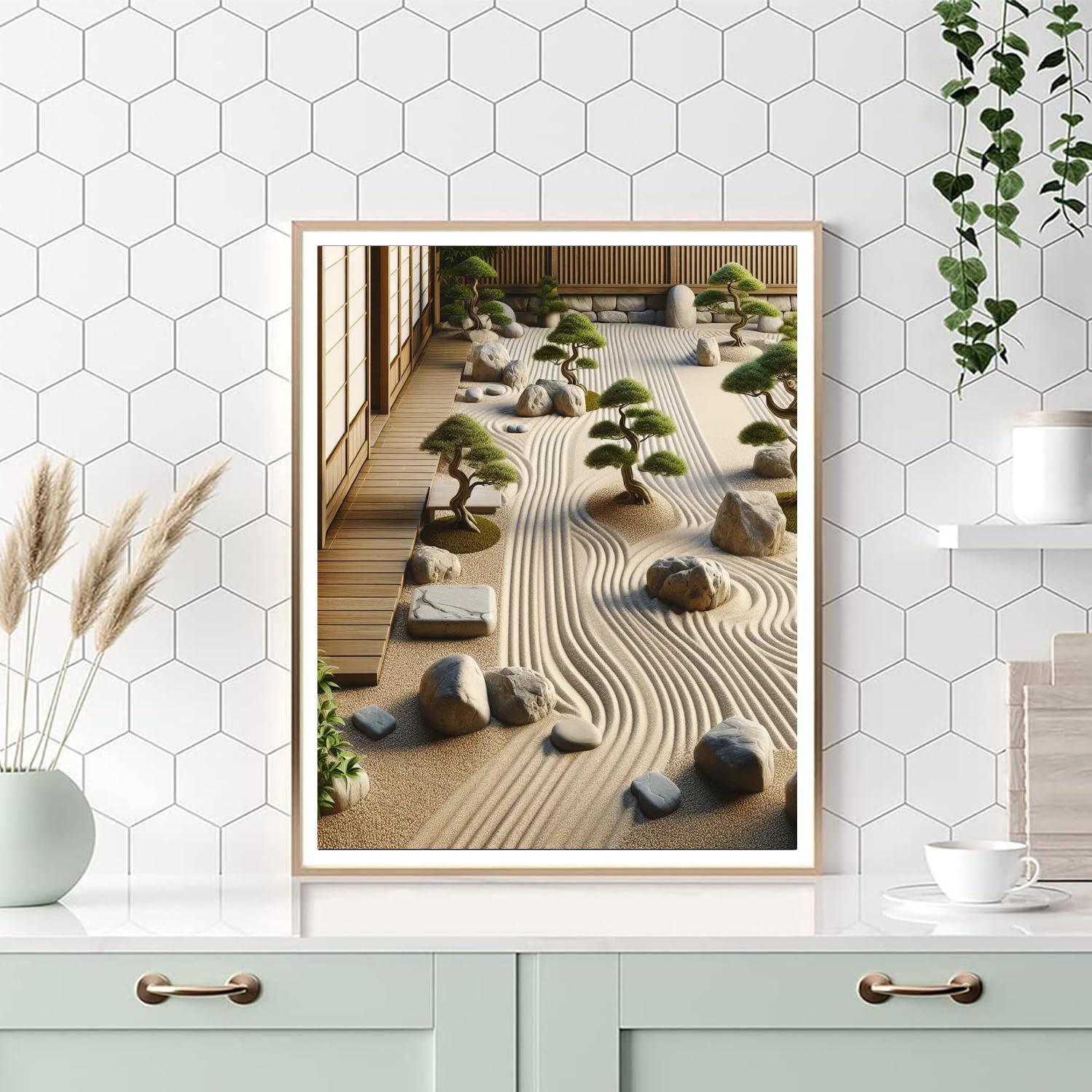 Serenity Of A Zen Garden Numbered Painting Kits