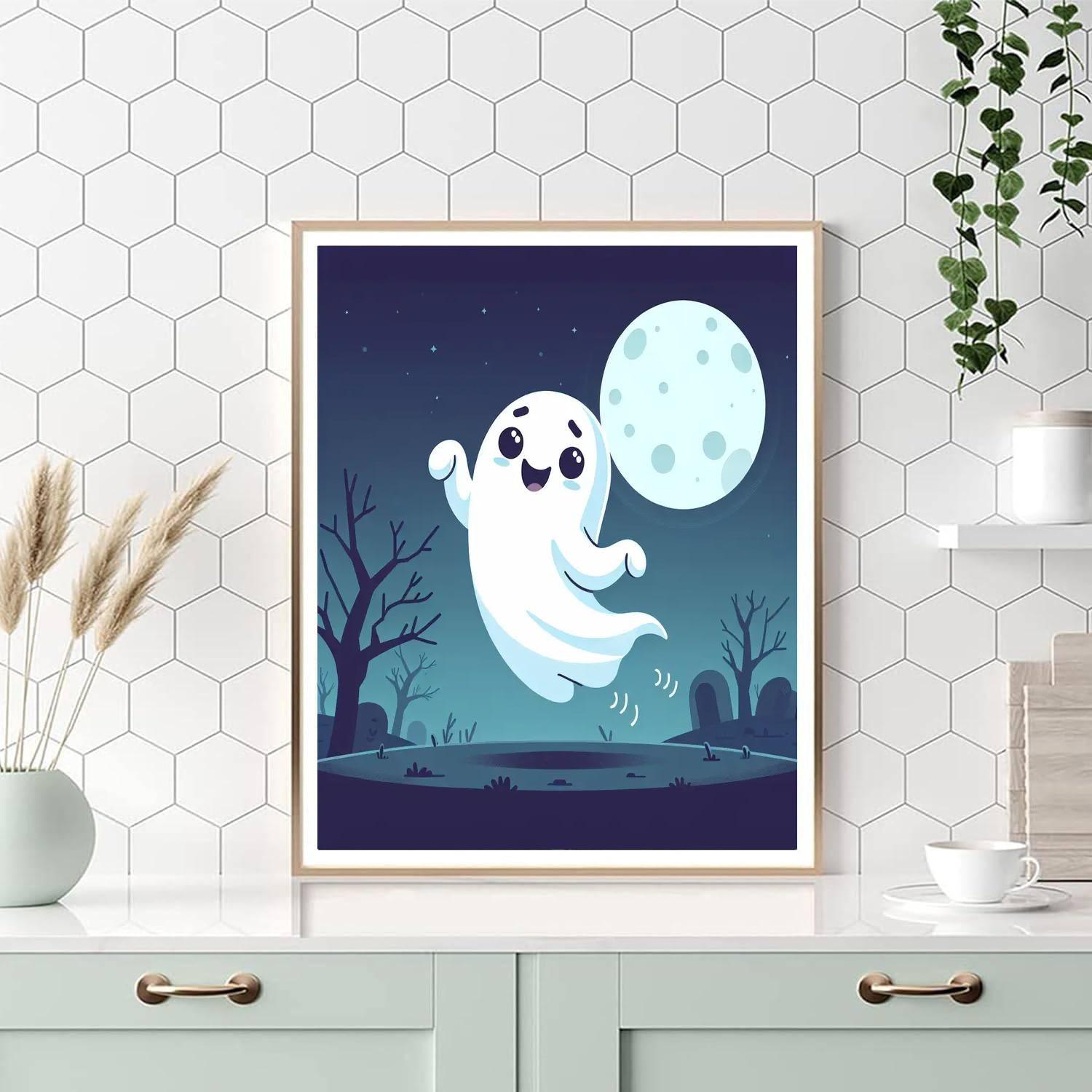 Giggles The Ghost's Spooky Shenanigans Paint By Number