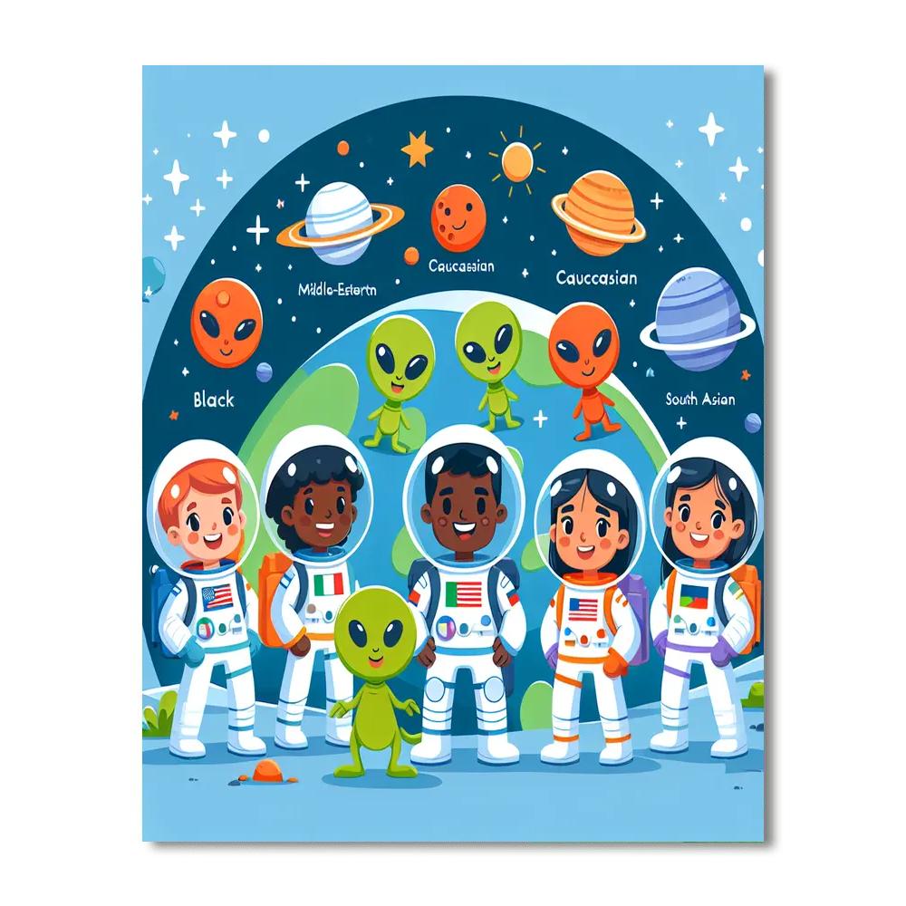 Stellar Explorers Number Painting