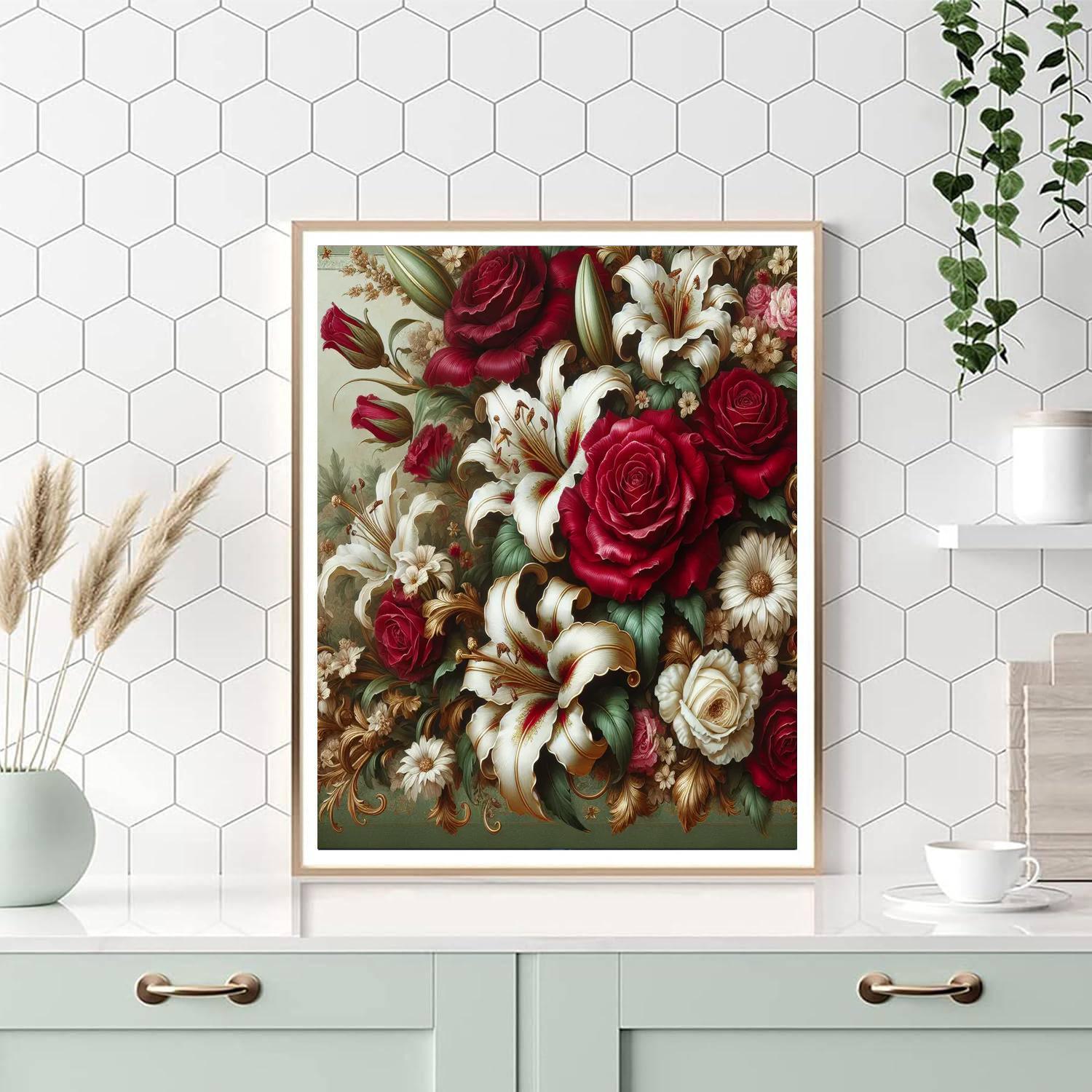 Victorian Floral Harmony Paint By Number