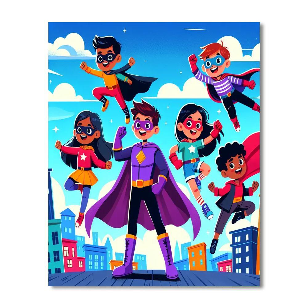 Creative Superhero Adventures Painting By Numbers Kit