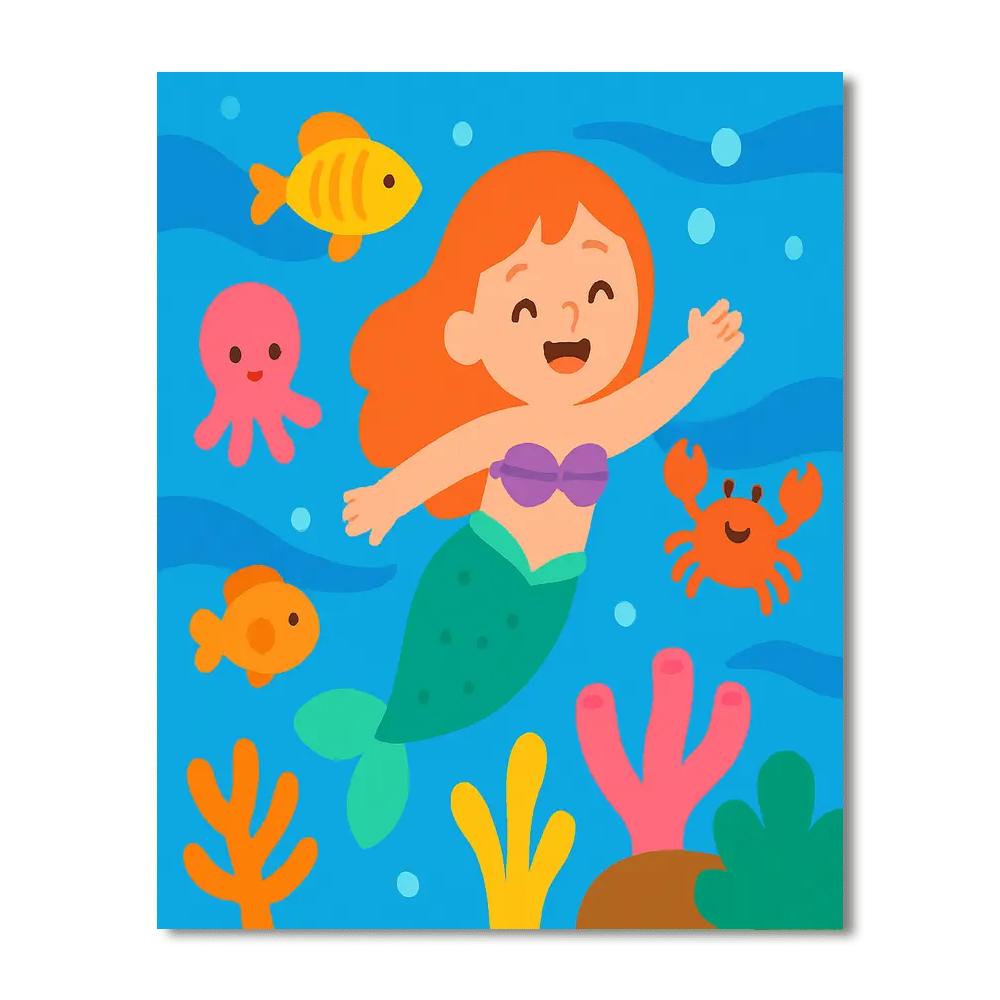 Mermaid's Undersea Adventure Paint By Numbers