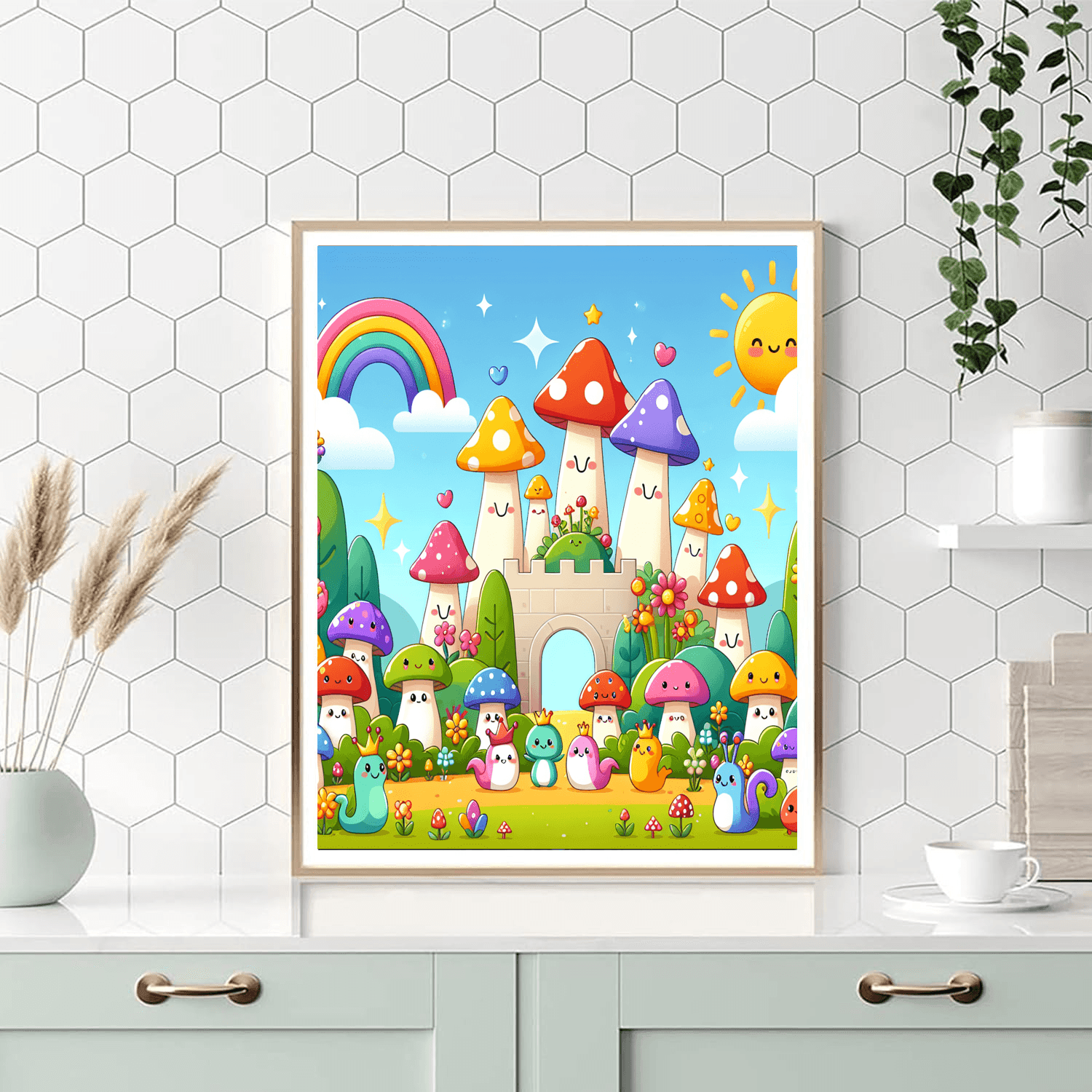 Sunny Mushroom Kingdom Paint By Numbers
