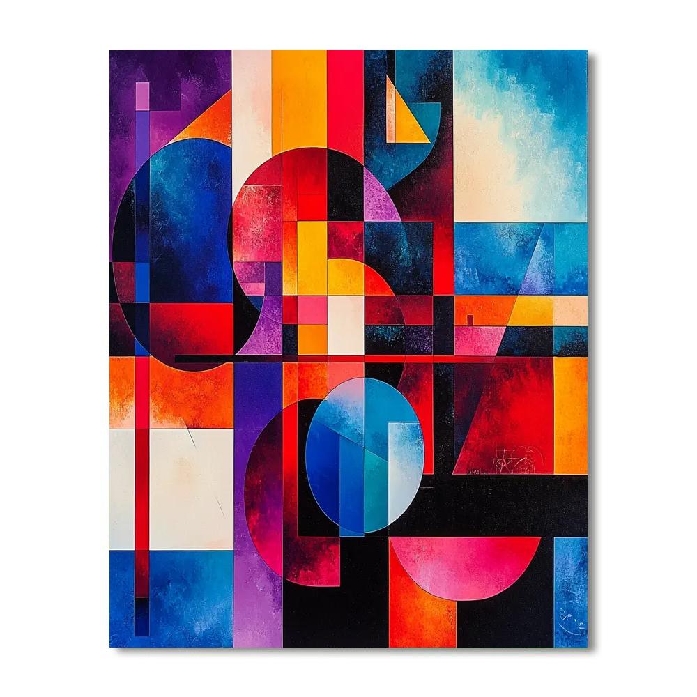 Kazimir Malevich Inspired Abstract Spectrum  Paint By Color