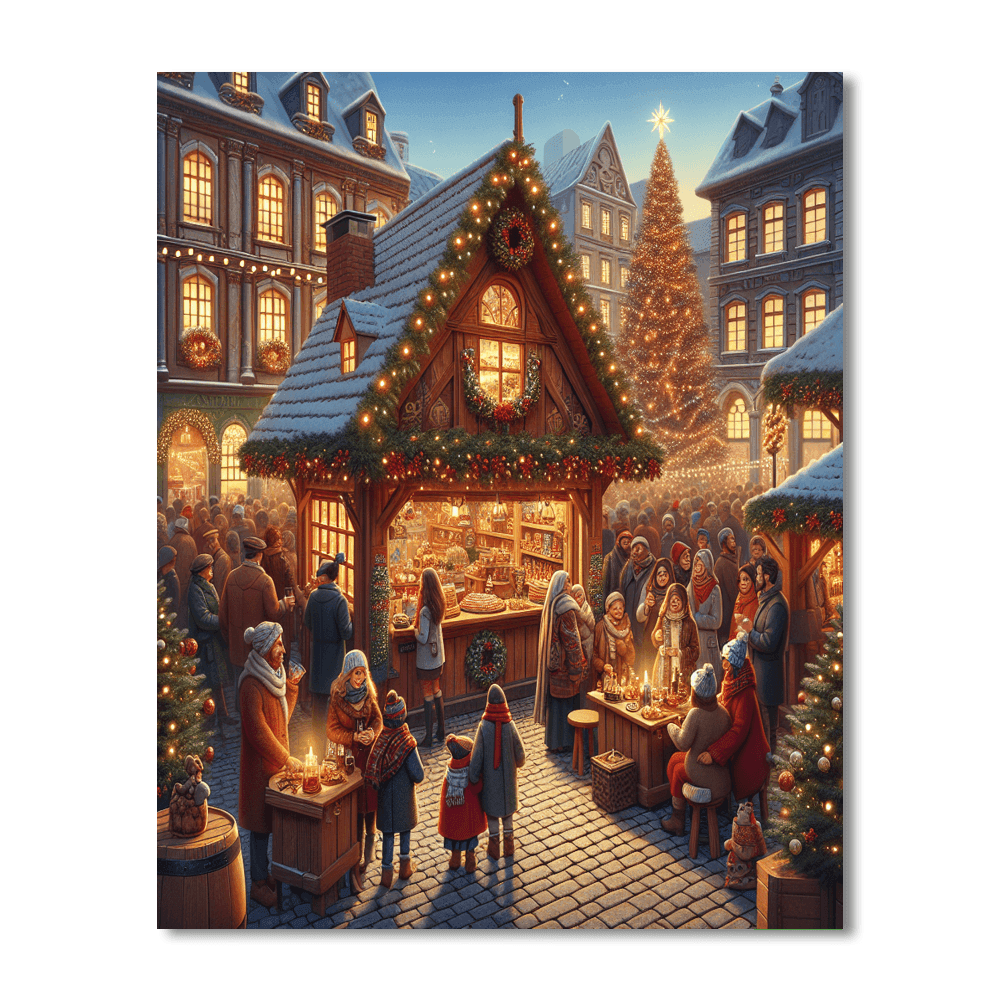 Bonn Christmas Market DIY Paint By Numbers