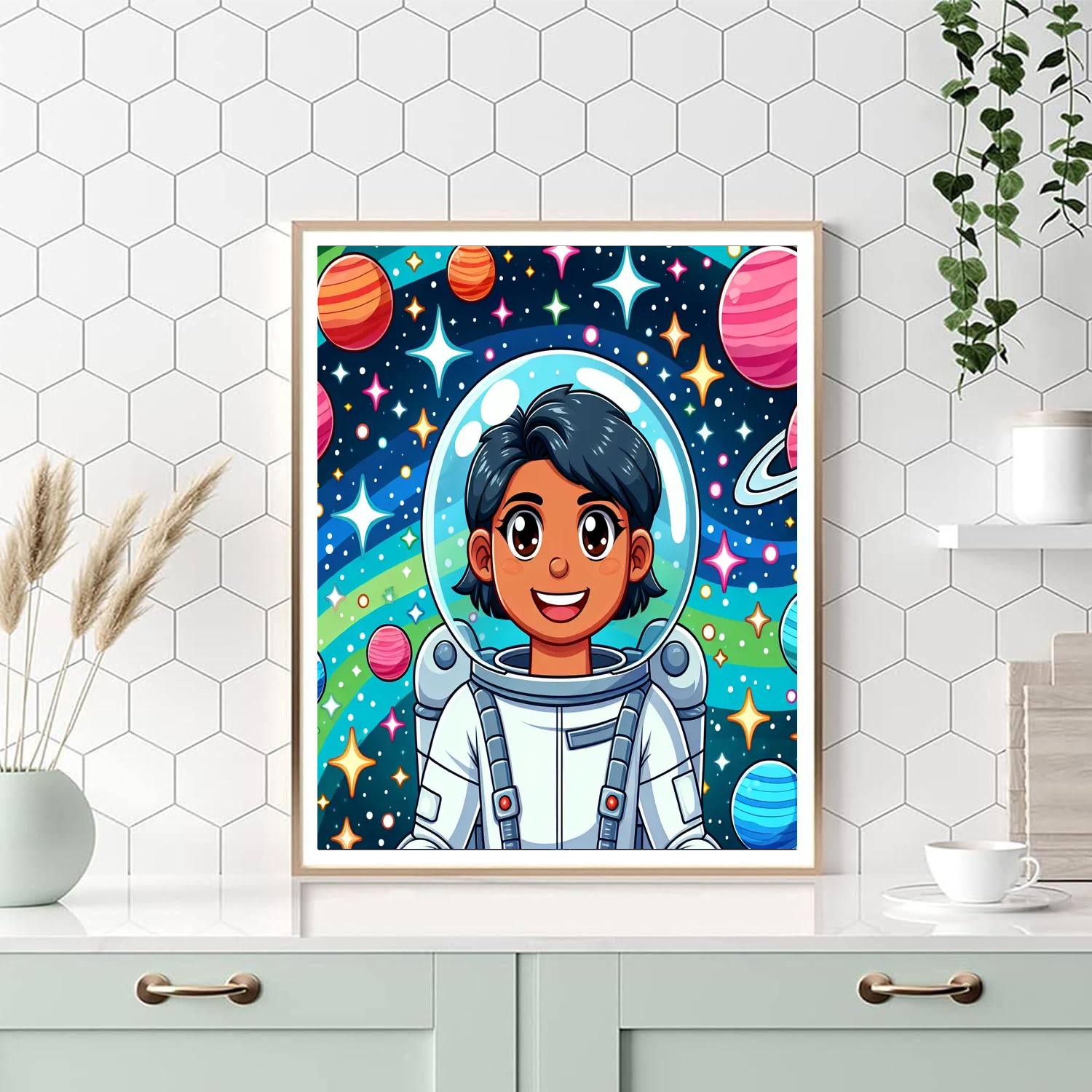 Astronaut Spacewalk Paint By Numbers Art