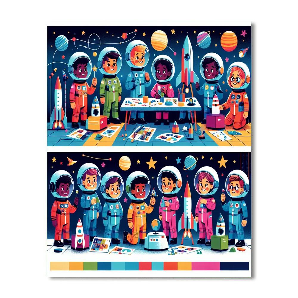 Space Camp Numbered Painting Kits