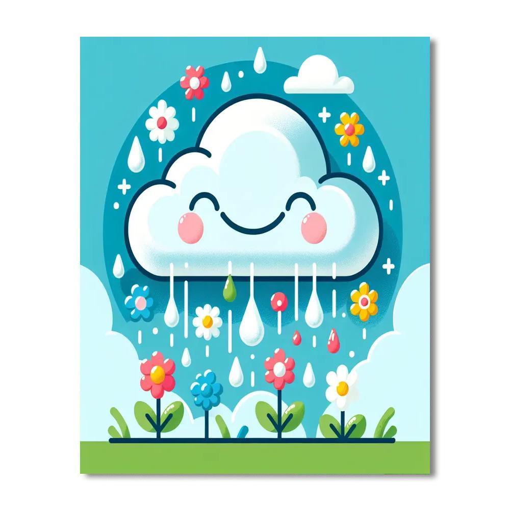 Joyful Cloudy Day Paint By Numbers Kits