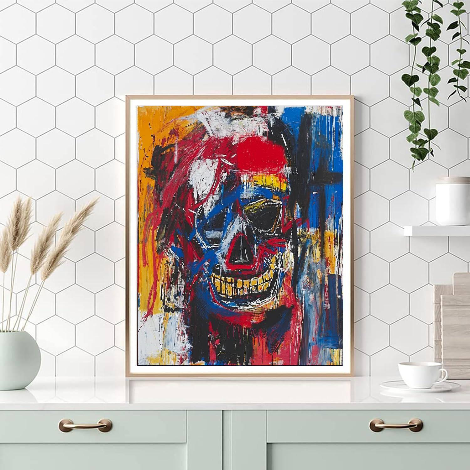 Jean-Michel Basquiat Inspired Visions Of Reality  Number Painting