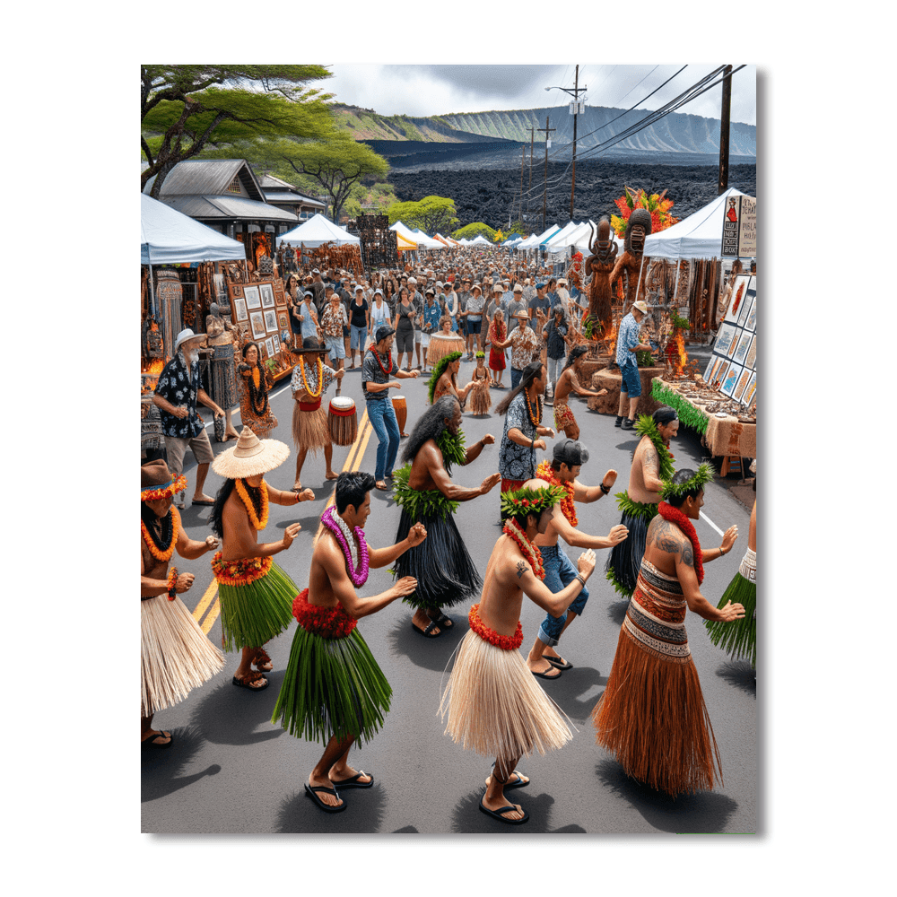 Pahoa Lava Fest - Hawaii DIY Paint By Numbers