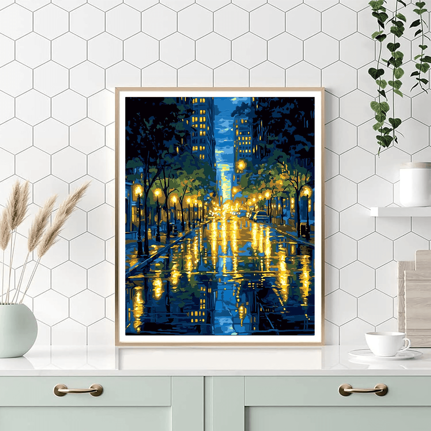 Edward Hopper Inspired City Lights And Shadows  Paint By Color