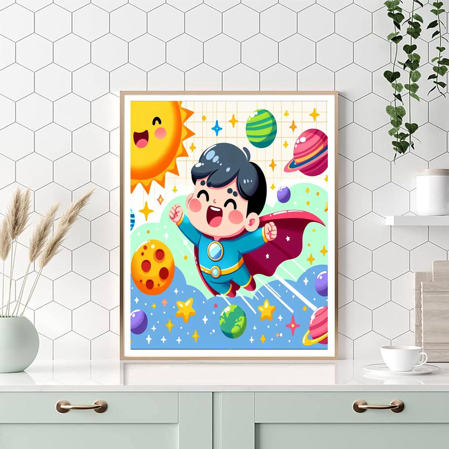 Superhero Space Adventure Paint By Number