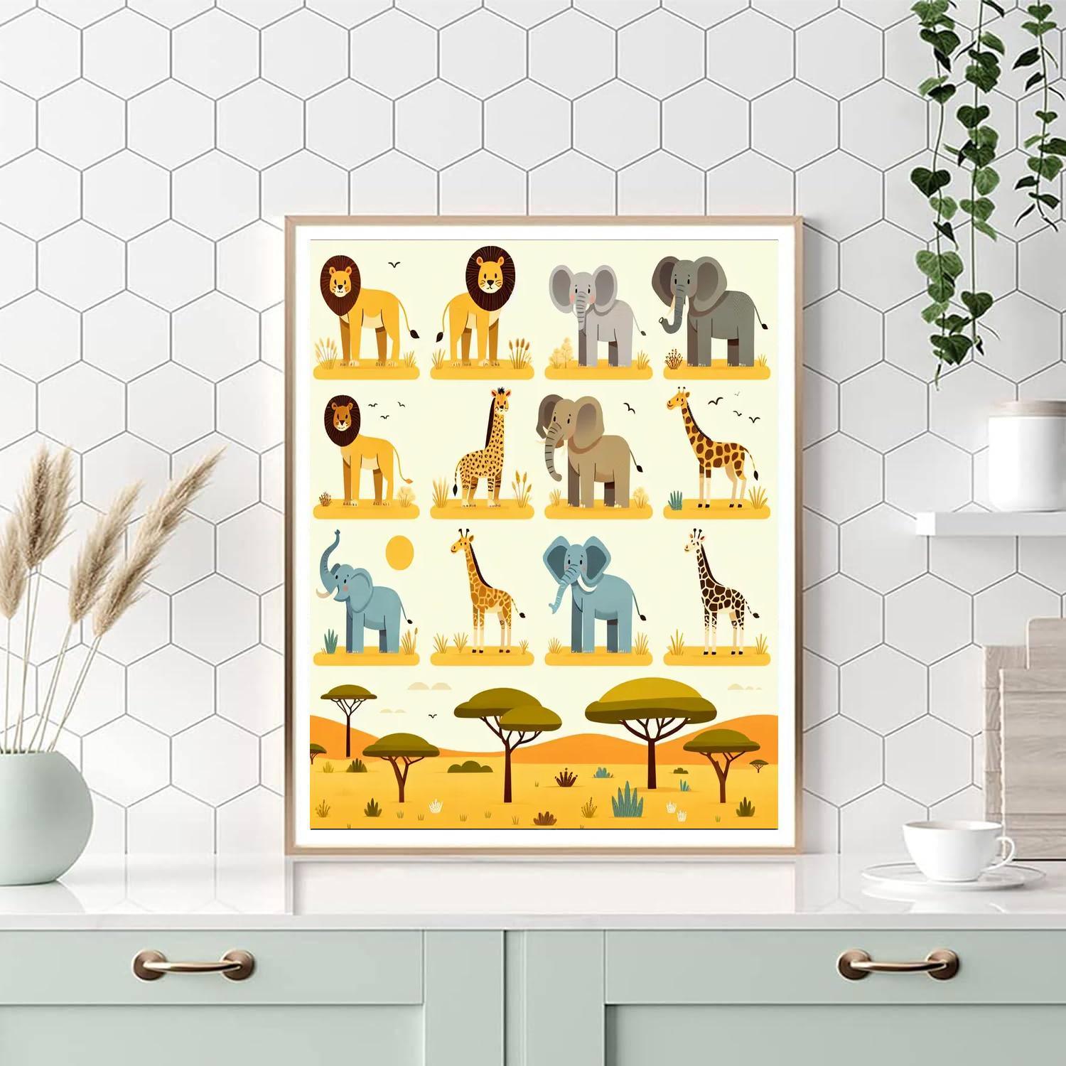 Safari Sights Painting By Numbers Kit