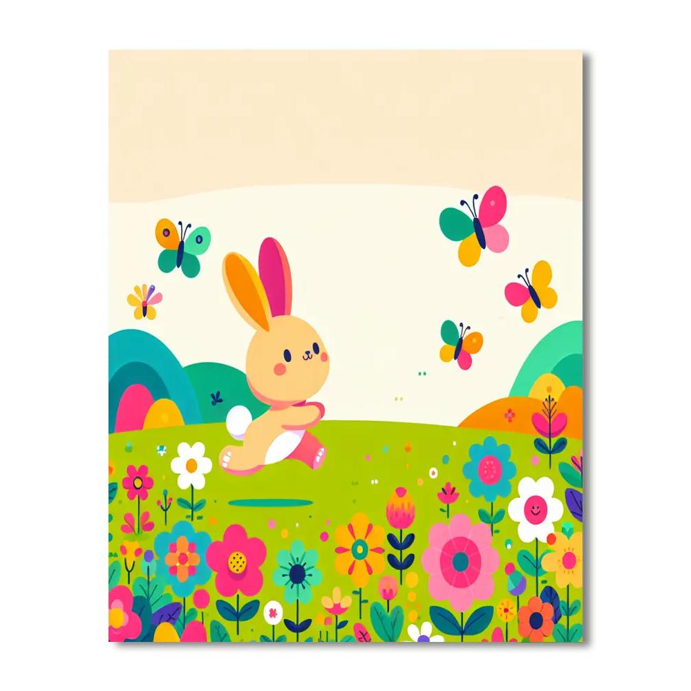Bunny Meadow Hop Paint By Numbers