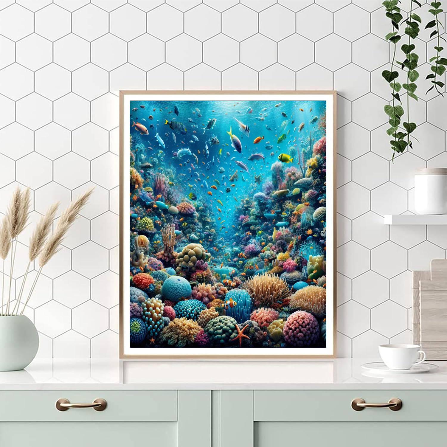 Colorful Tropical Reef Paint By Numbers Kits
