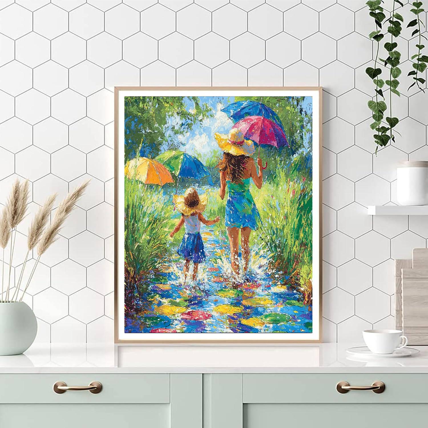 Puddle Jumping Joy DIY Paint By Numbers