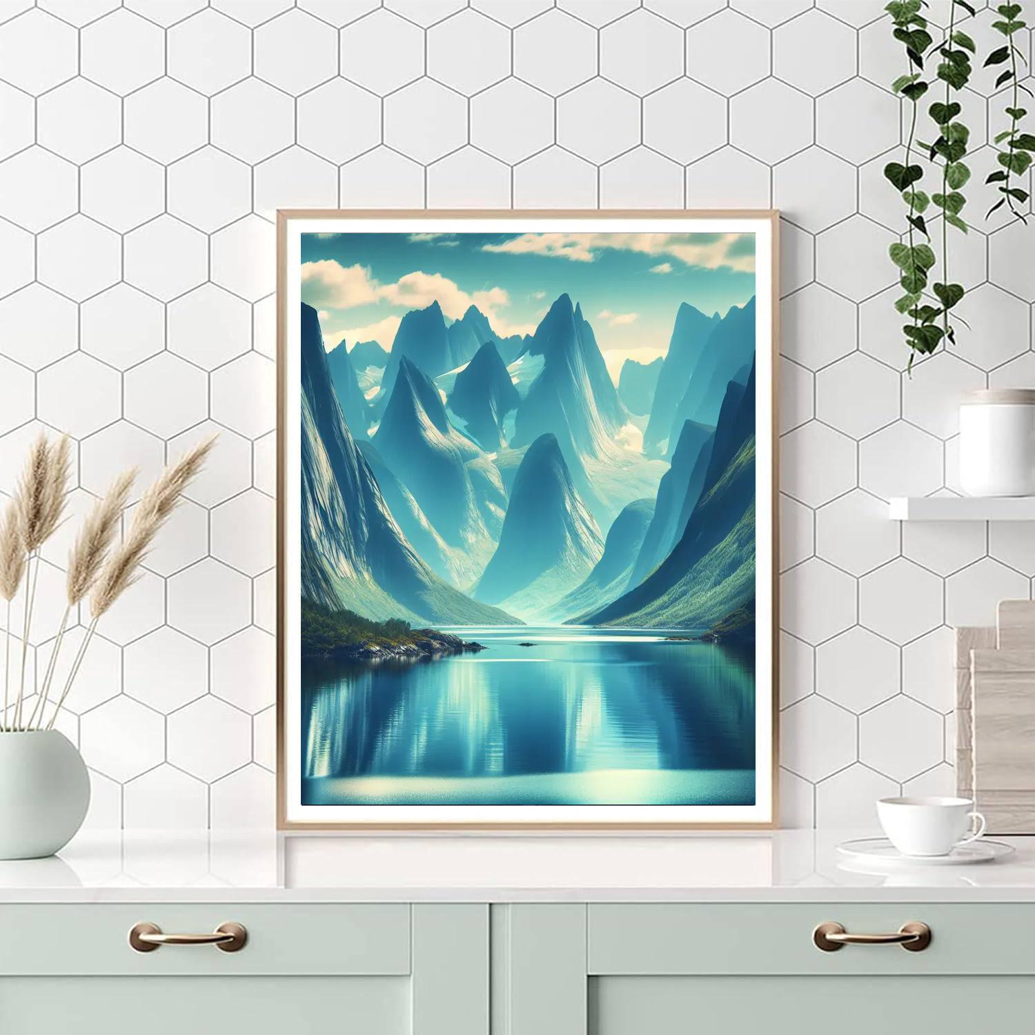 Nordic Fjord Serenity Numbered Painting Kits