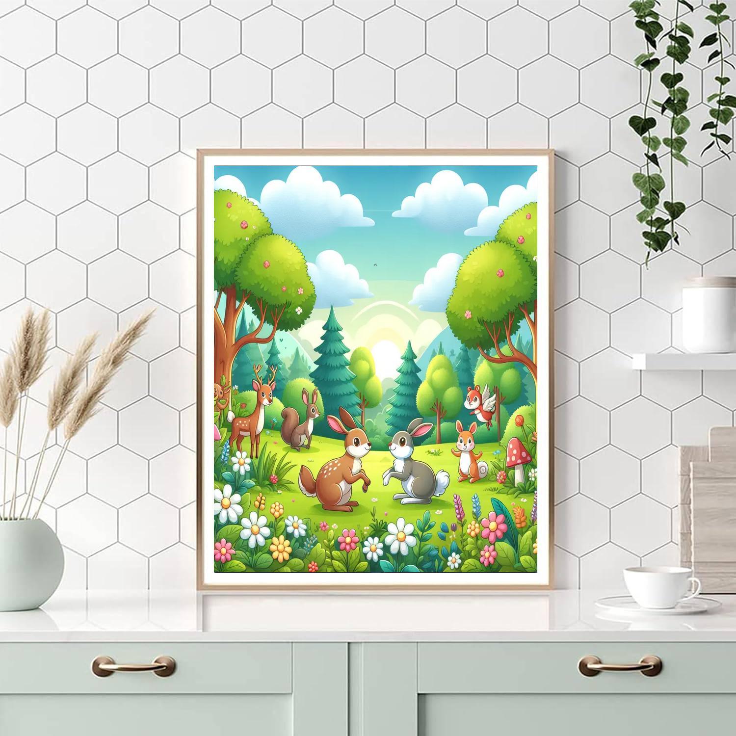 Whimsical Woodland Walks Paint By Numbers Art