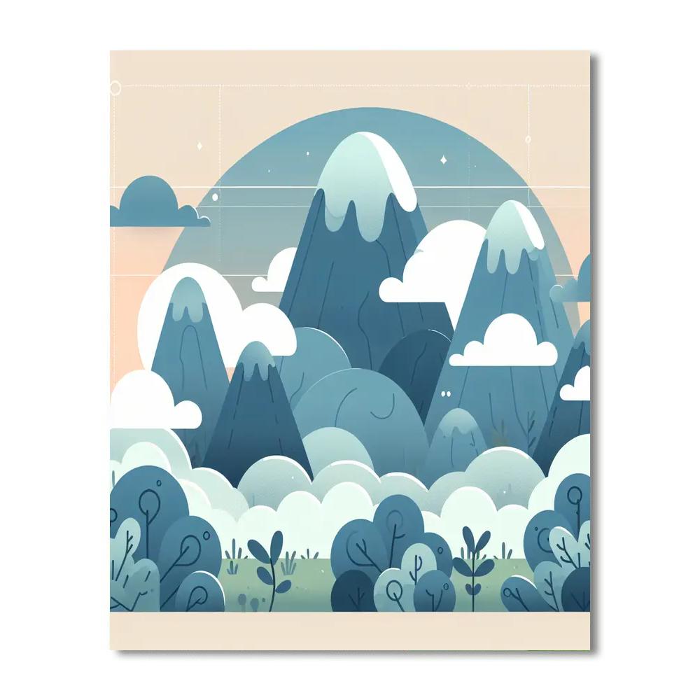 Magical Mountain Mist Paint By Numbers Art