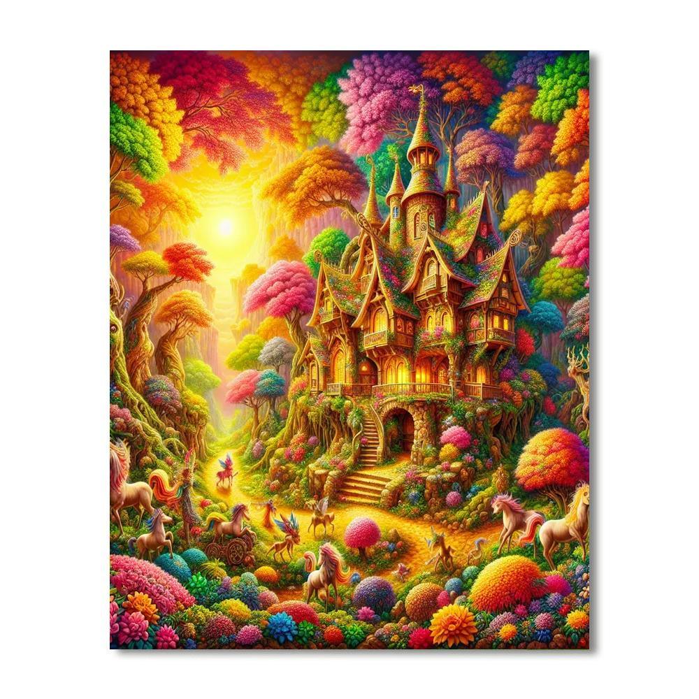 Fairy Tale Cottage Paint By Number