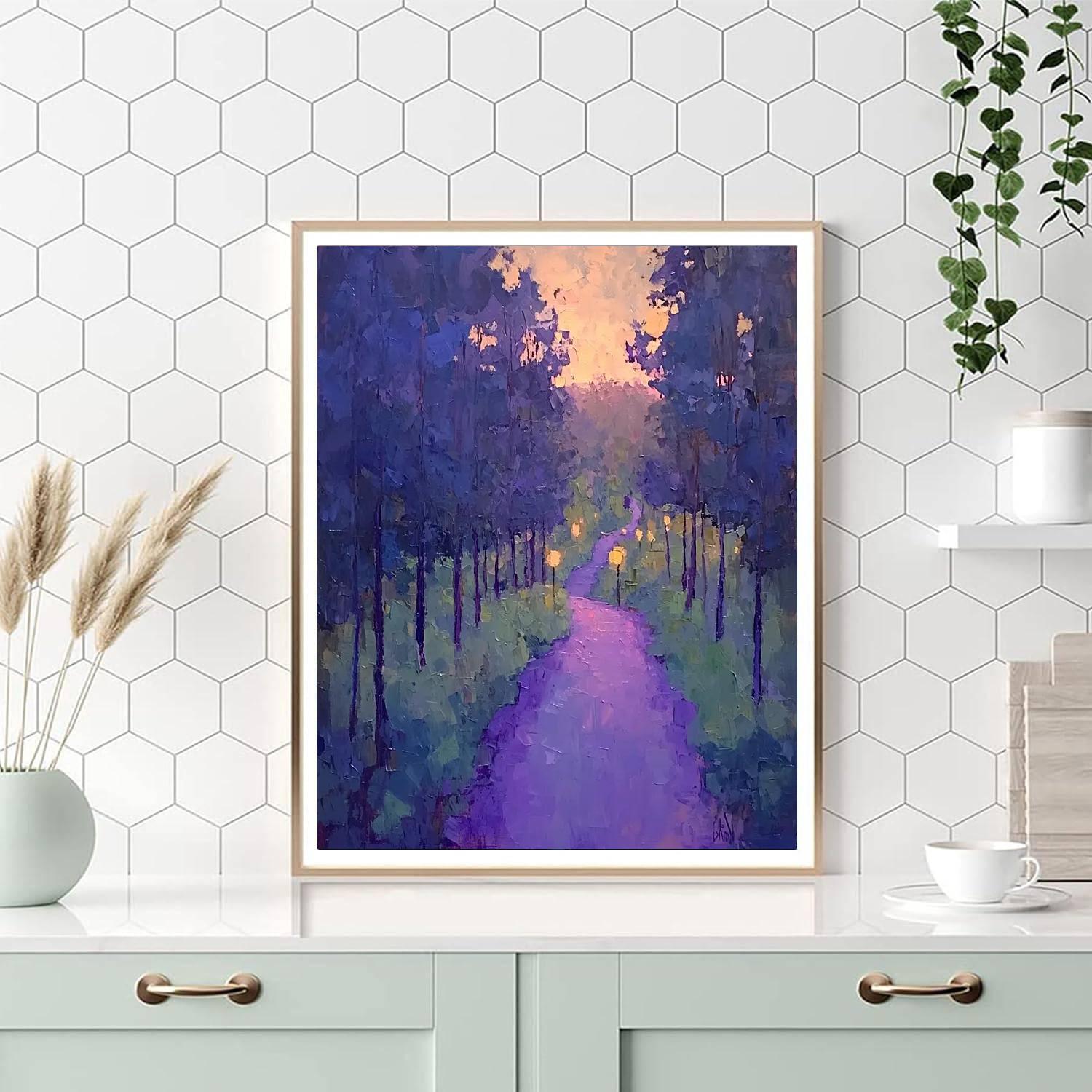 Paul Cézanne Inspired Twilight Grove Harmony  Paint By Numbers Art