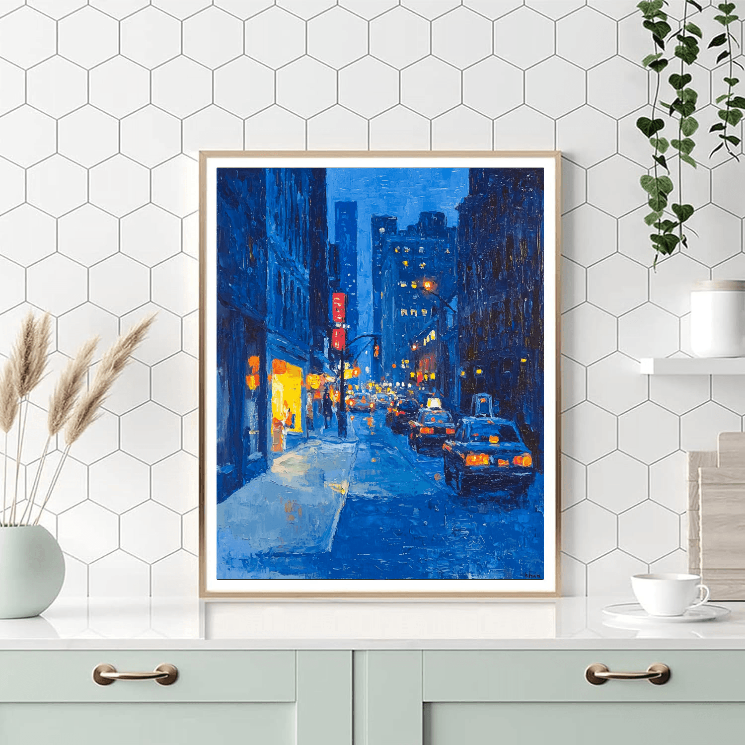 Edward Hopper Inspired City Lights After Dark  Paint By Color