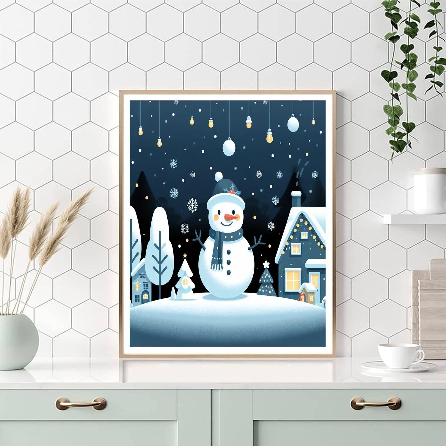 Frosty Festivities Paint By Numbers Art