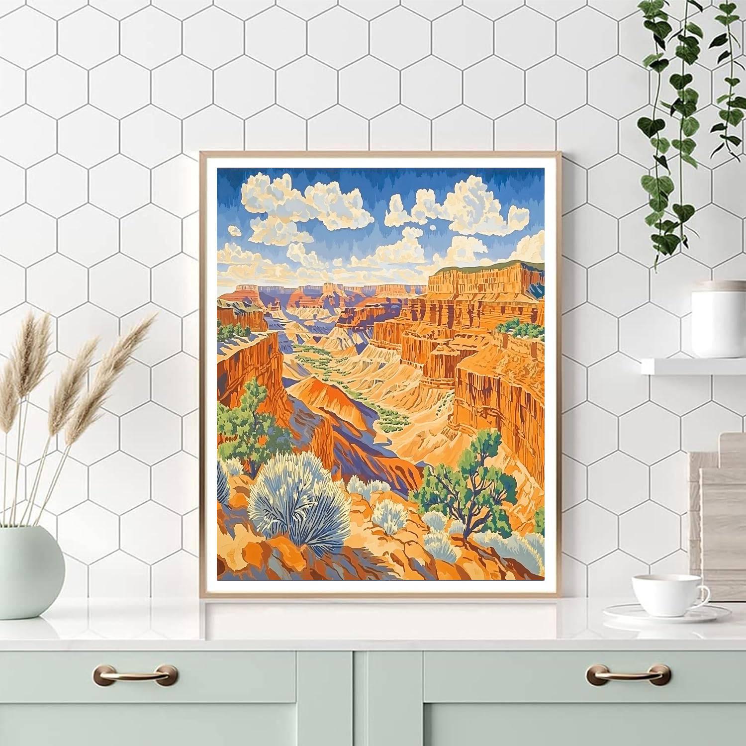 Georgia O'Keeffe Inspired Majestic Canyon Views  Paint By Numbers