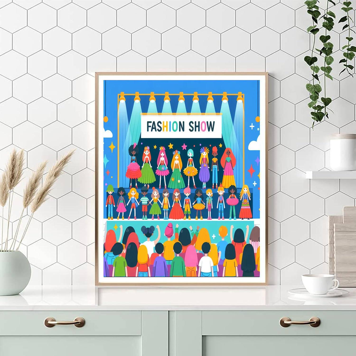 Funky Fashion Show Numbered Painting Kits