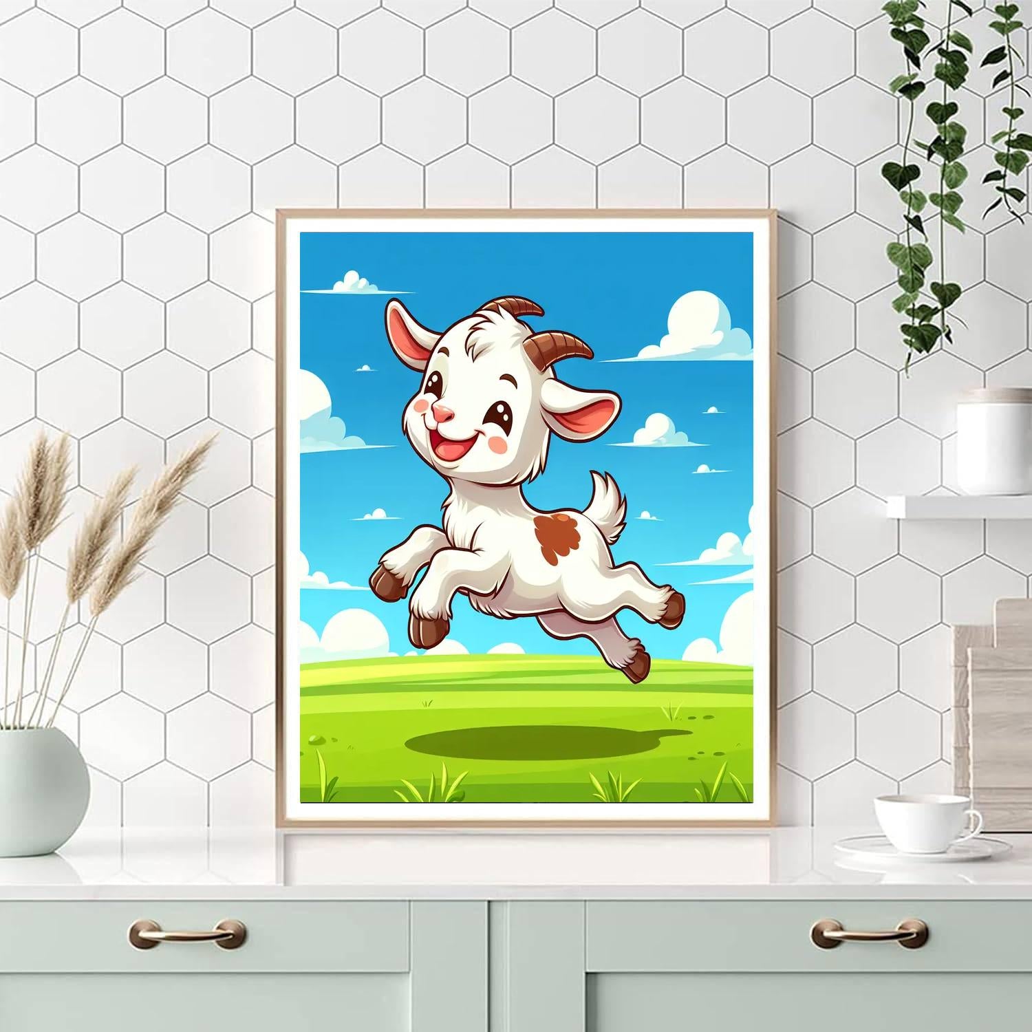 Galloping Goat Paint By Number