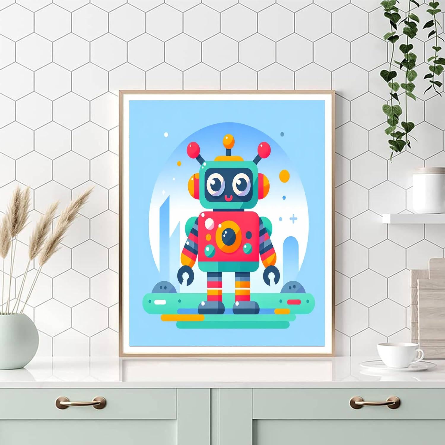 Robot Companion Number Painting