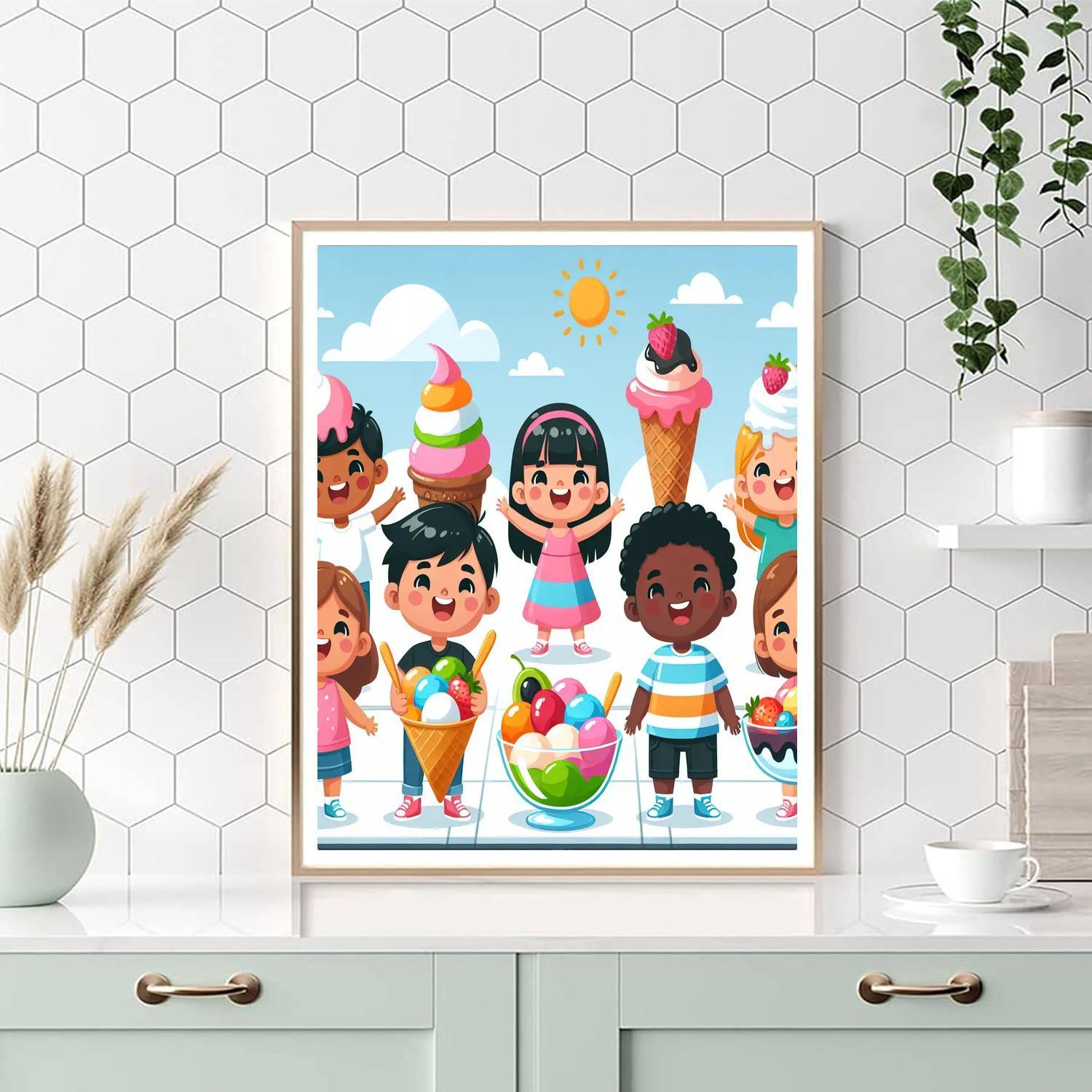 Playful Ice Cream Adventure Paint By Number