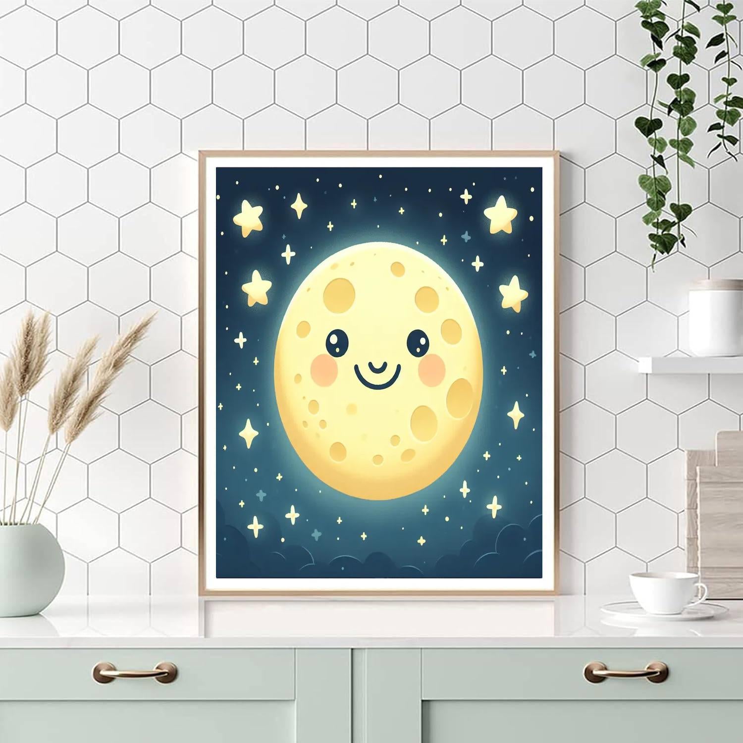 Mystical Moon Number Painting