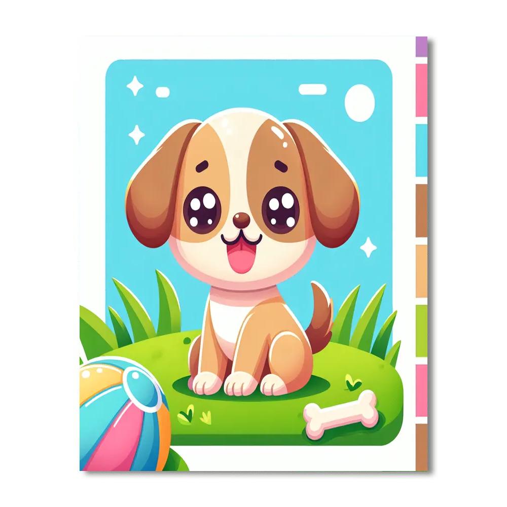 Playful Puppy Pal Number Painting