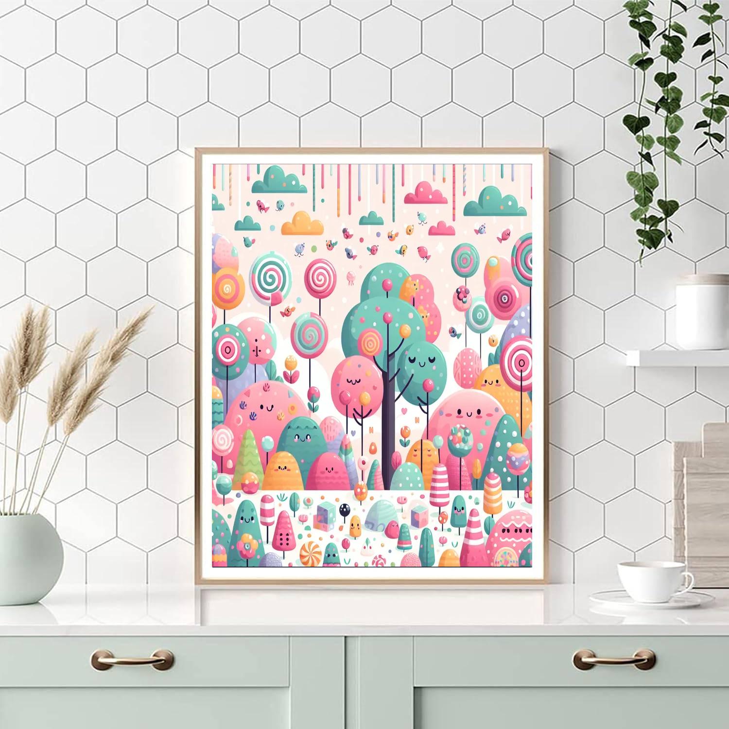 Fantastic Candy Land Number Painting