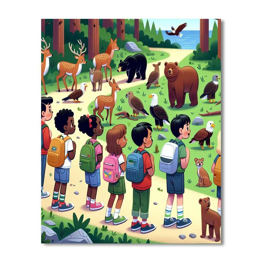 Wildlife Adventure Trail Number Painting