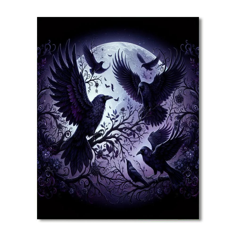 Gothic Raven Night Paint By Color