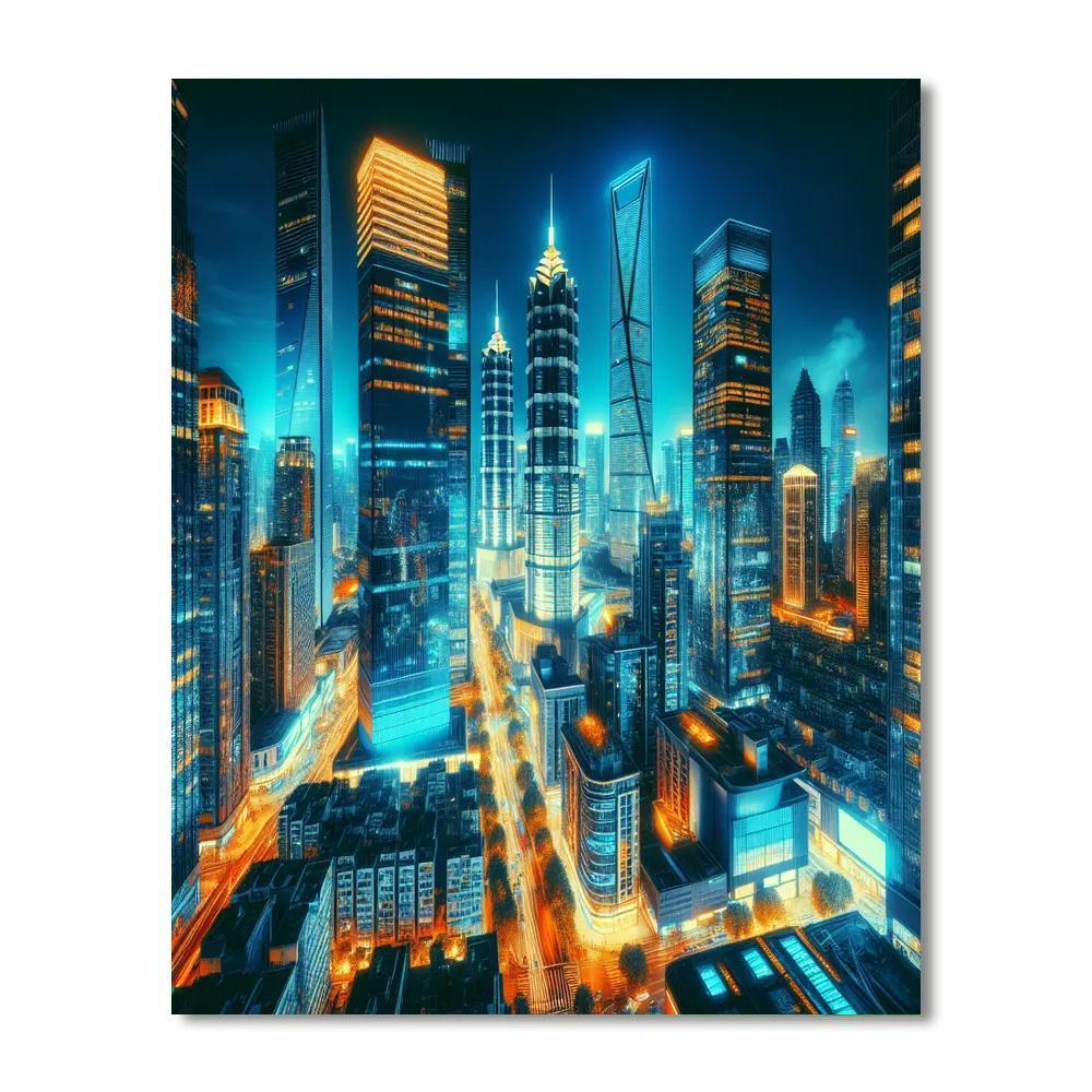 Captivating City Nights Paint By Numbers Kits