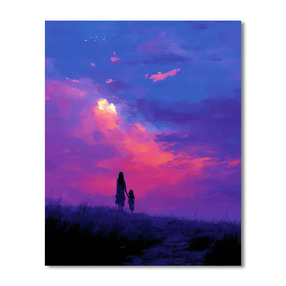 Harmonious Evening With Mom DIY Paint By Numbers