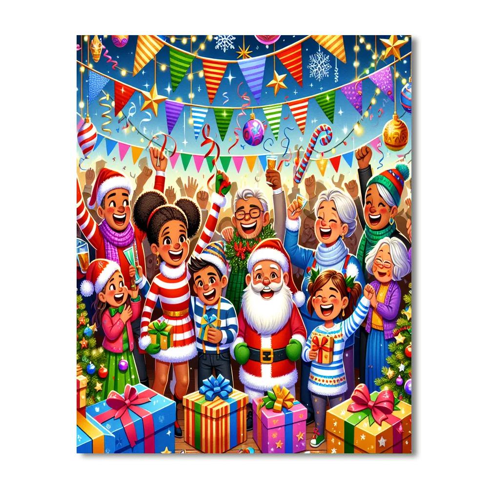 Magic Holiday Celebration Painting Number Kit